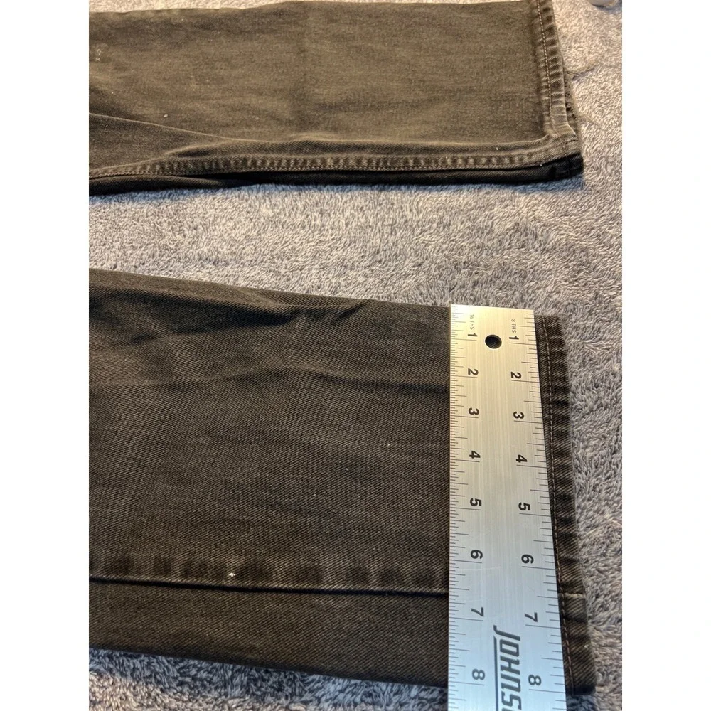 Levis 505 Regular Fit Black Denim Jeans Mens 34x30 Made in USA Vintage Faded